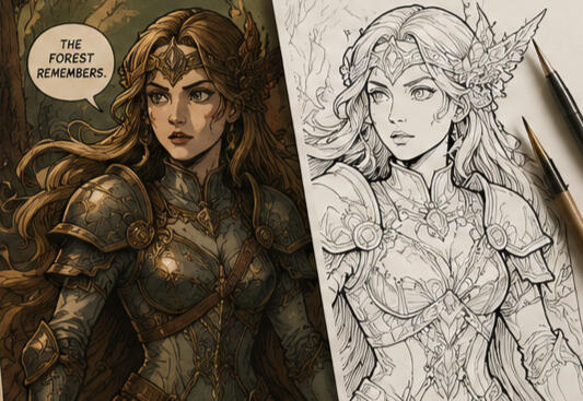 Comic Art and Coloring
